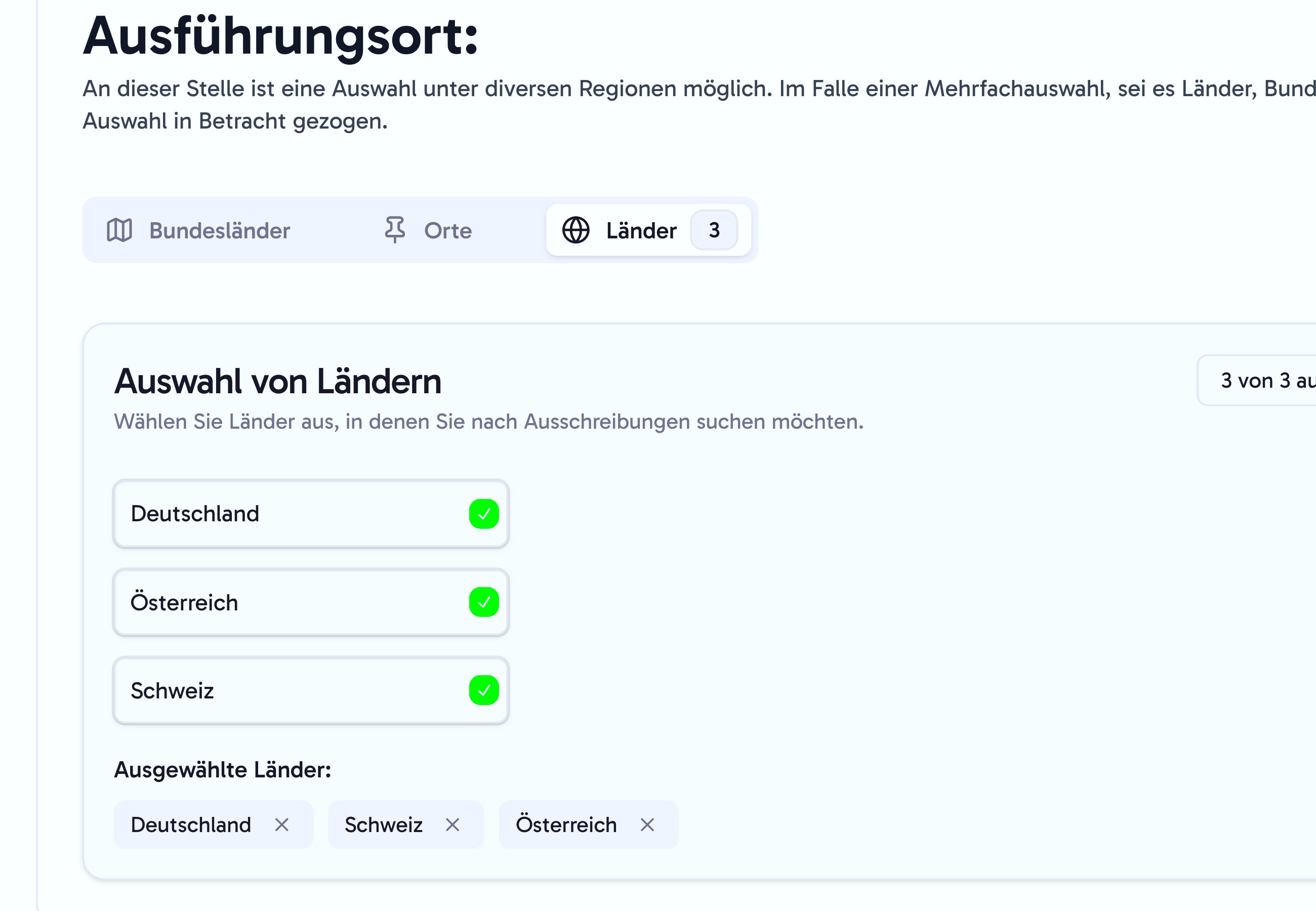 Österreich und Schweiz flexibel einbeziehen