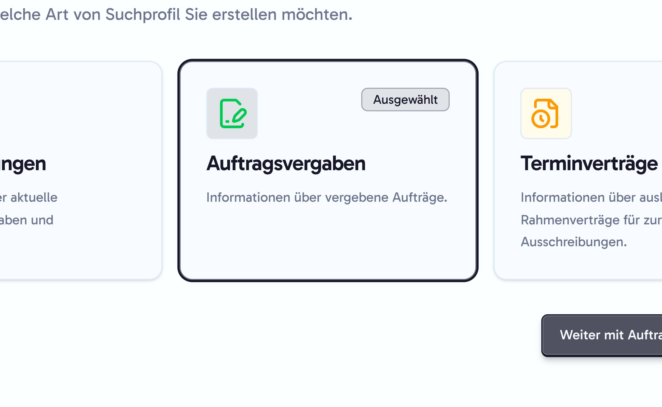 Auftragsvergaben